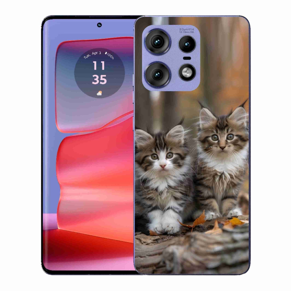 Gélový kryt mmCase na Motorola Edge 50 Pro - mačacie duo 3