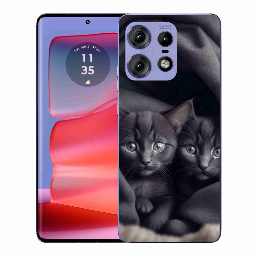 Gélový kryt mmCase na Motorola Edge 50 Pro - mačacie duo