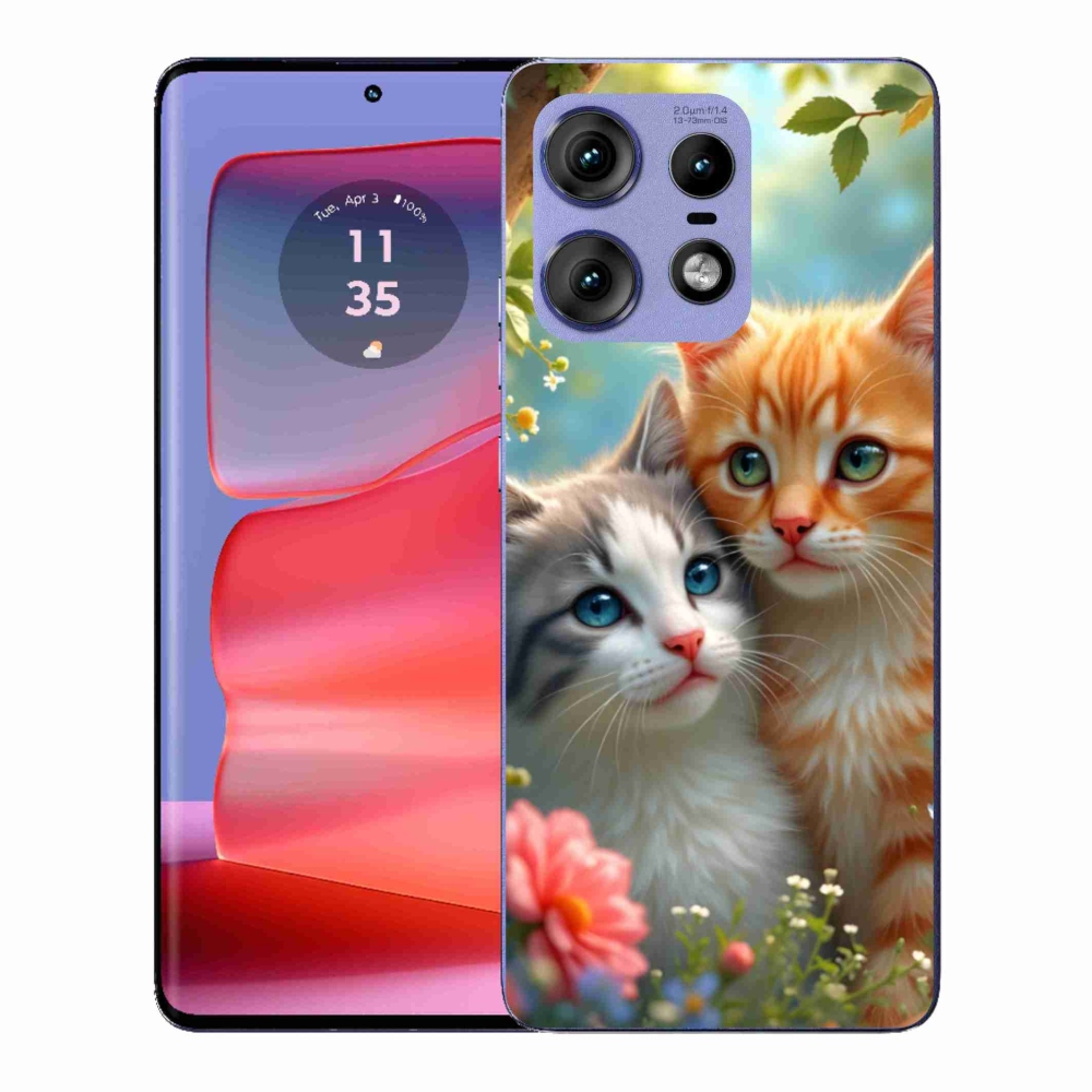 Gélový kryt mmCase na Motorola Edge 50 Pro - mačacia láska 2