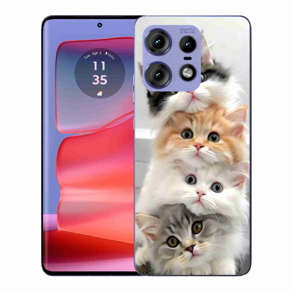 Gélový kryt mmCase na Motorola Edge 50 Pro - mačacia partia