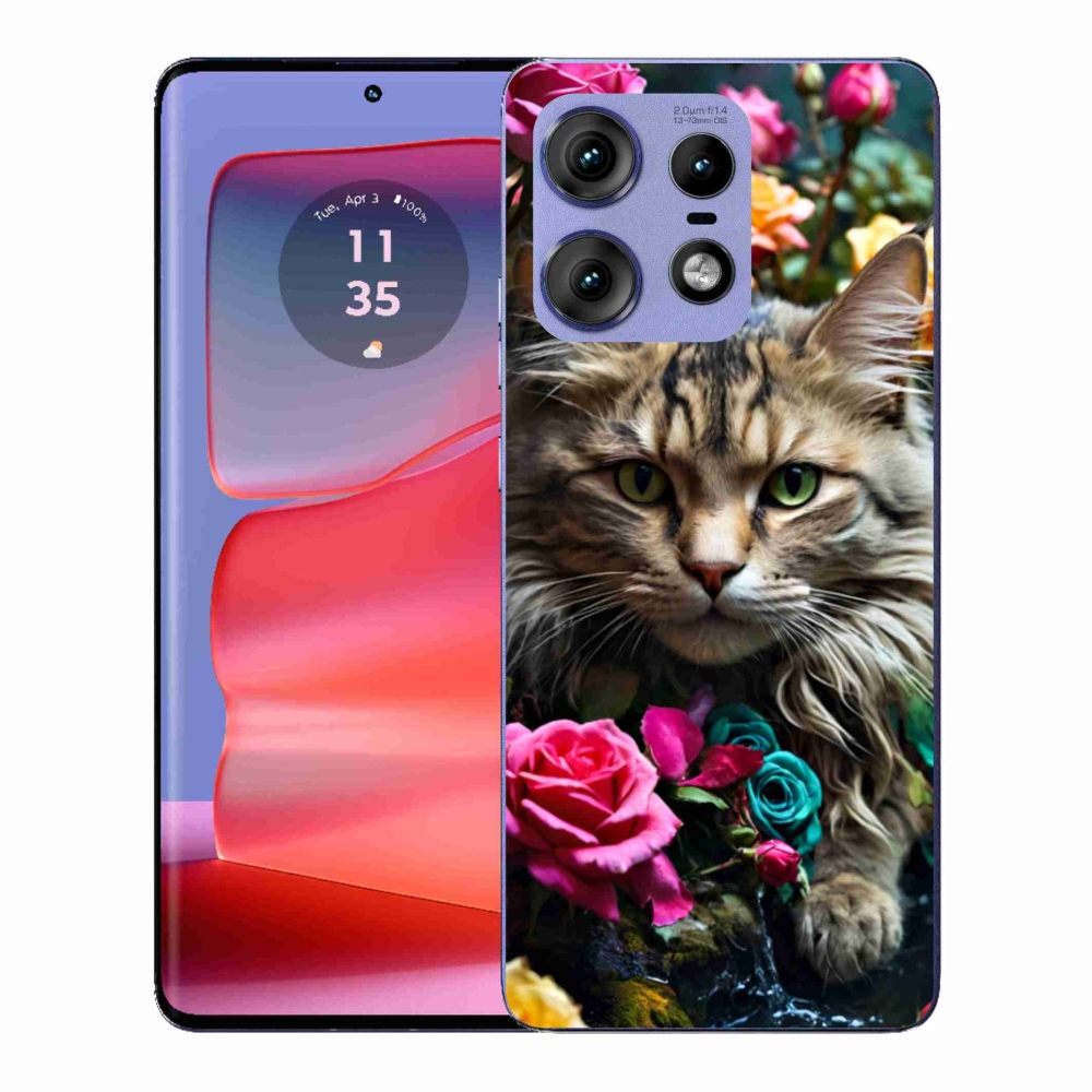 Gélový kryt mmCase na Motorola Edge 50 Pro - mačacie pohľad 2