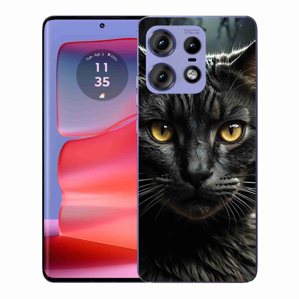 Gélový kryt mmCase na Motorola Edge 50 Pro - mačacie pohľad 3