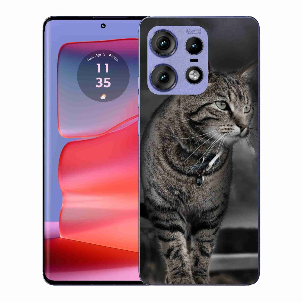 Gélový kryt mmCase na Motorola Edge 50 Pro - mačka
