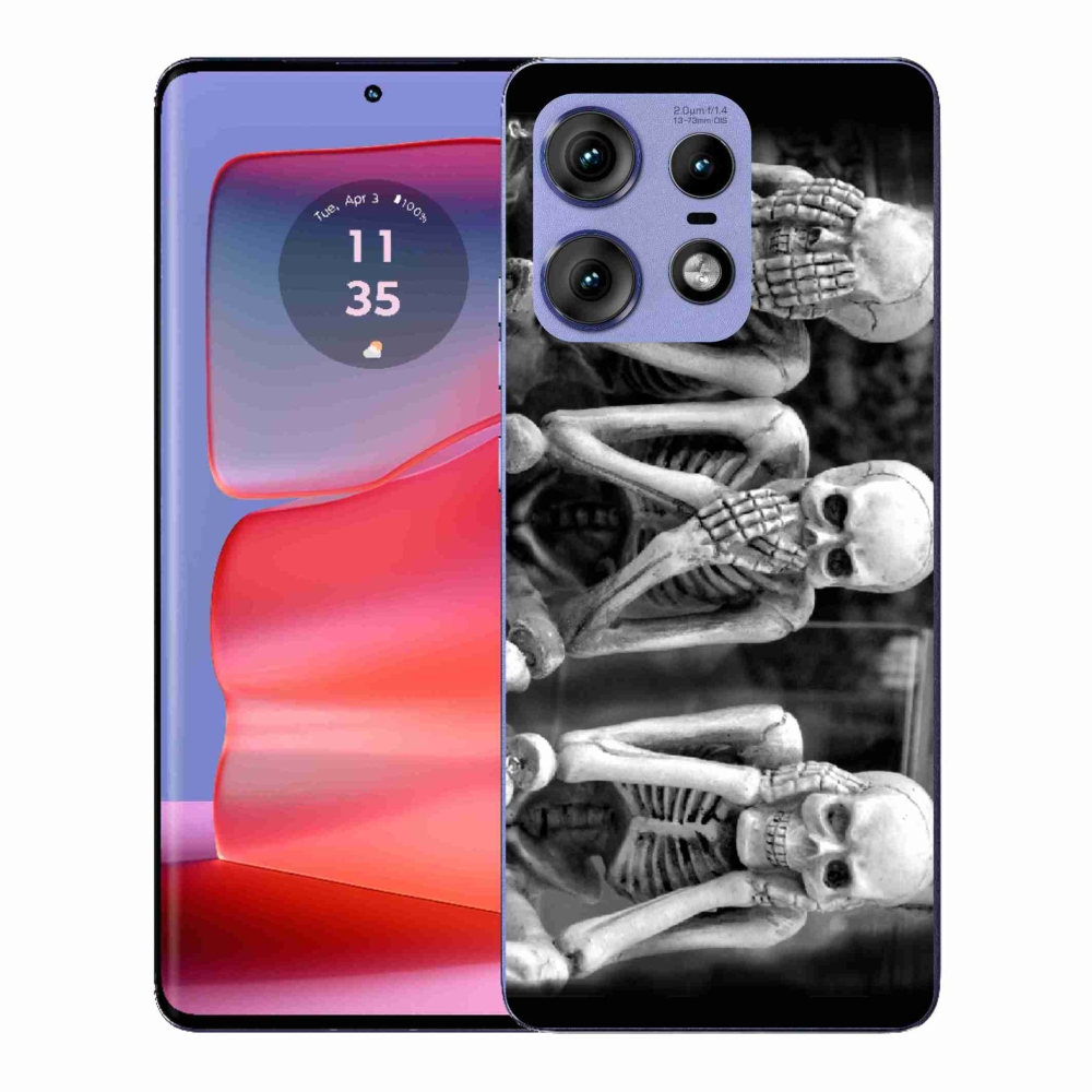 Gélový kryt mmCase na Motorola Edge 50 Pro - kostlivci