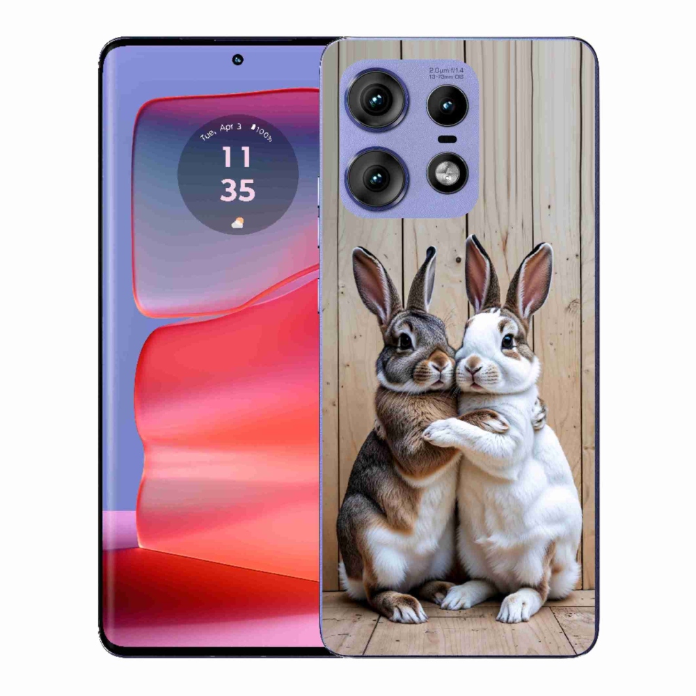 Gélový kryt mmCase na Motorola Edge 50 Pro - králičie pár