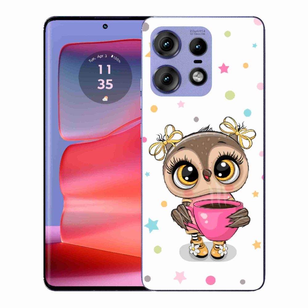 Gélový kryt mmCase na Motorola Edge 50 Pro - kreslená sovička