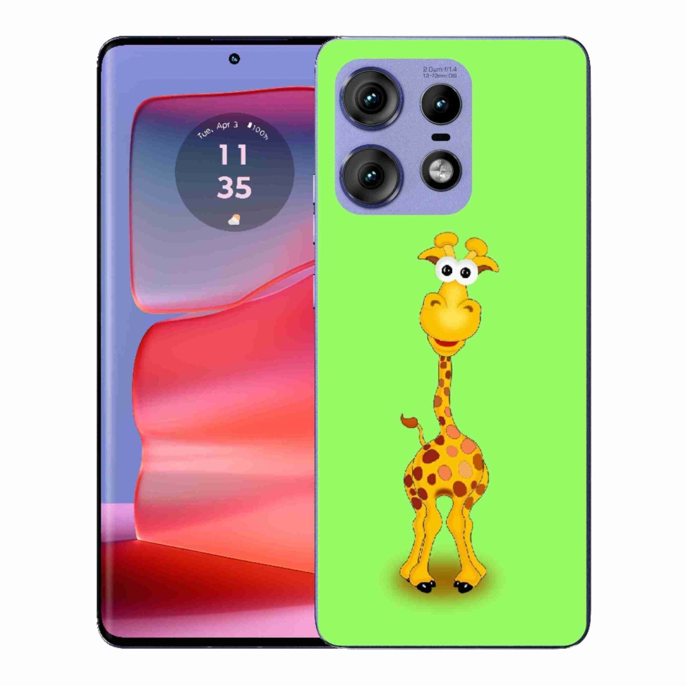 Gélový kryt mmCase na Motorola Edge 50 Pro - kreslená žirafa