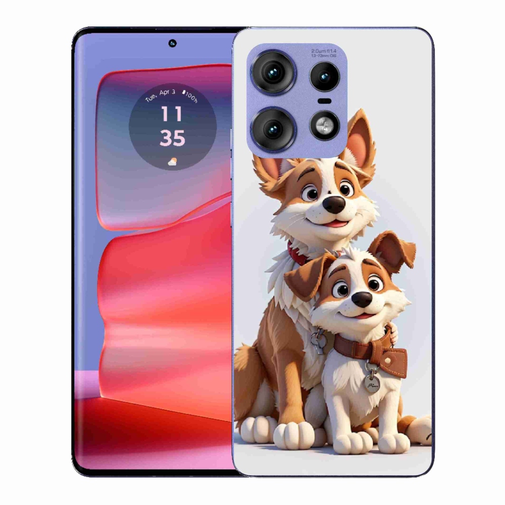 Gélový kryt mmCase na Motorola Edge 50 Pro - kreslenie psy