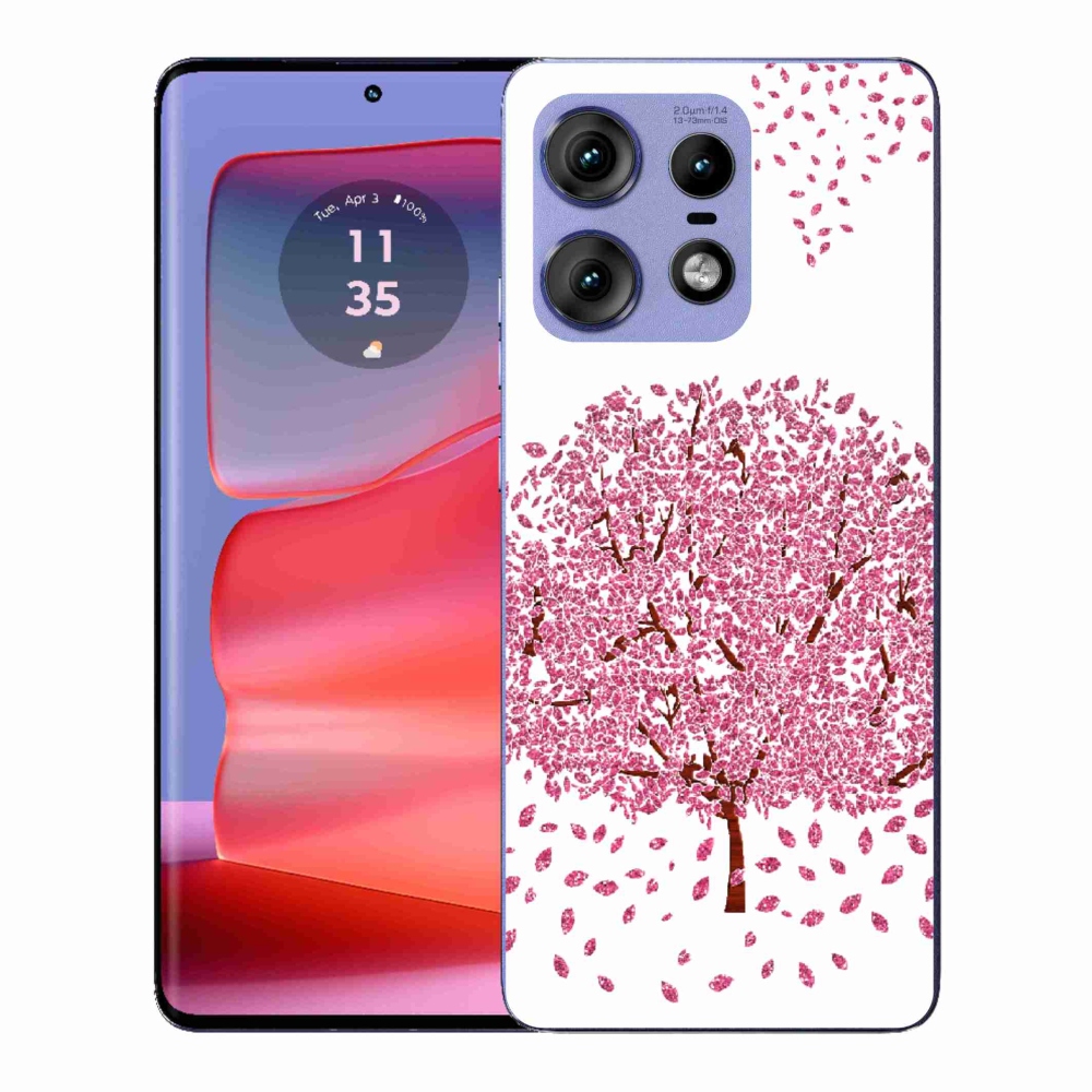 Gélový kryt mmCase na Motorola Edge 50 Pro - kreslený strom s listami