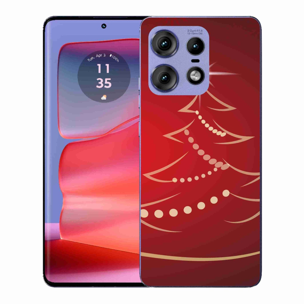 Gélový kryt mmCase na Motorola Edge 50 Pro - kreslený vianočný stromček
