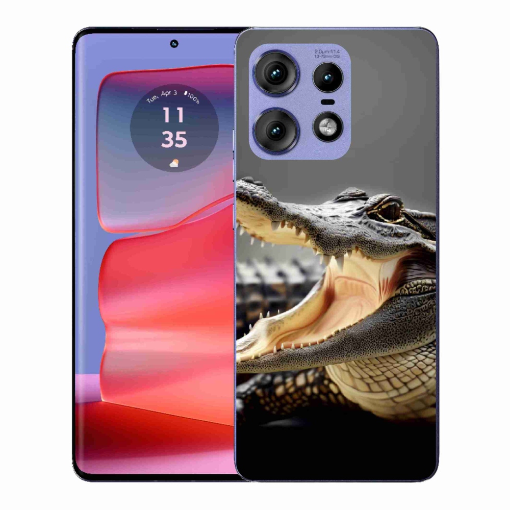 Gélový kryt mmCase na Motorola Edge 50 Pro - krokodíl