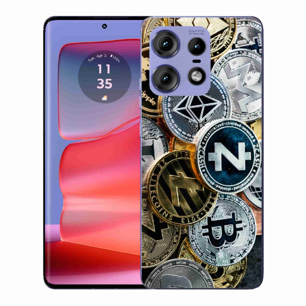 Gélový kryt mmCase na Motorola Edge 50 Pro - kryptomeny