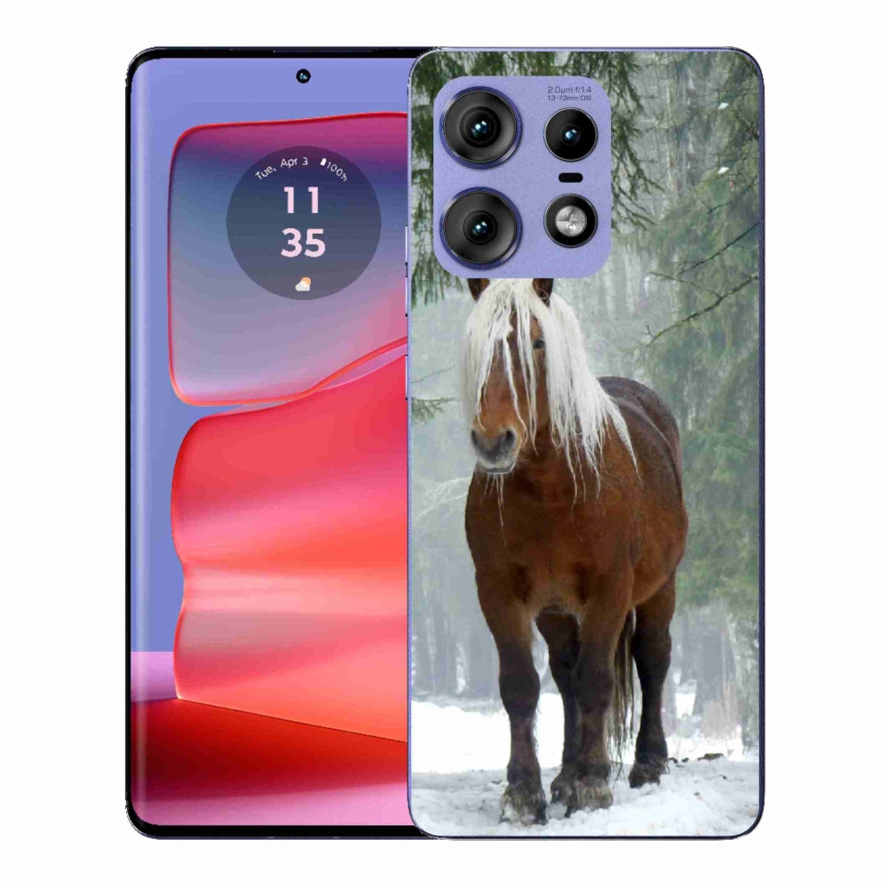 Gélový kryt mmCase na Motorola Edge 50 Pro - kôň v lese