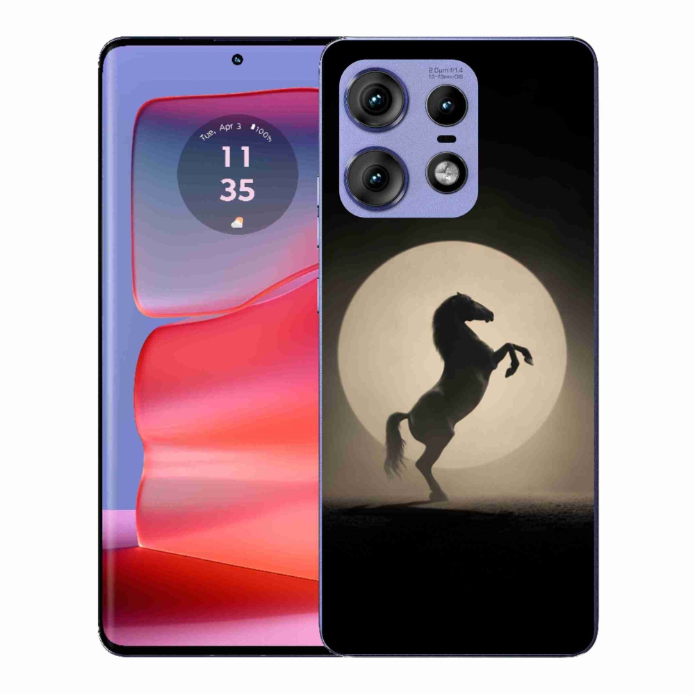 Gélový kryt mmCase na Motorola Edge 50 Pro - kôň v siluete