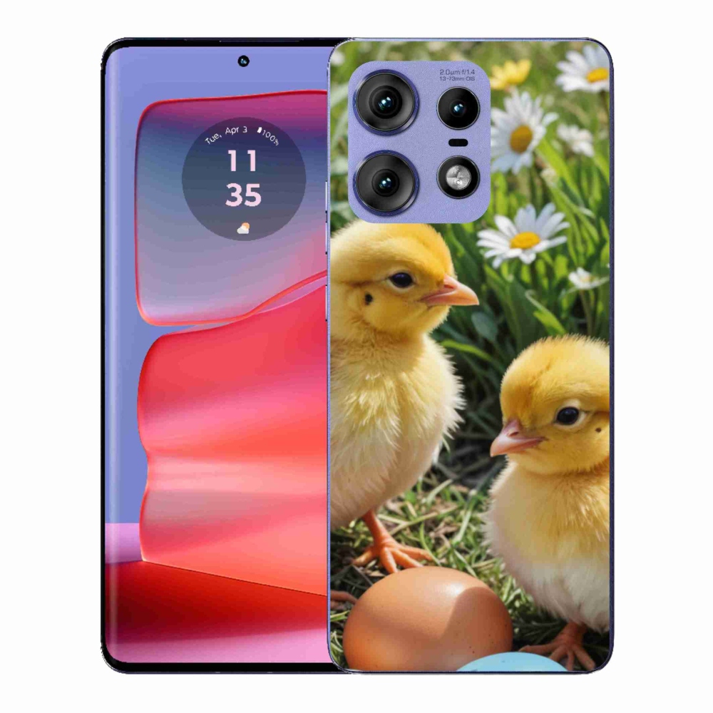 Gélový kryt mmCase na Motorola Edge 50 Pro - kuriatka