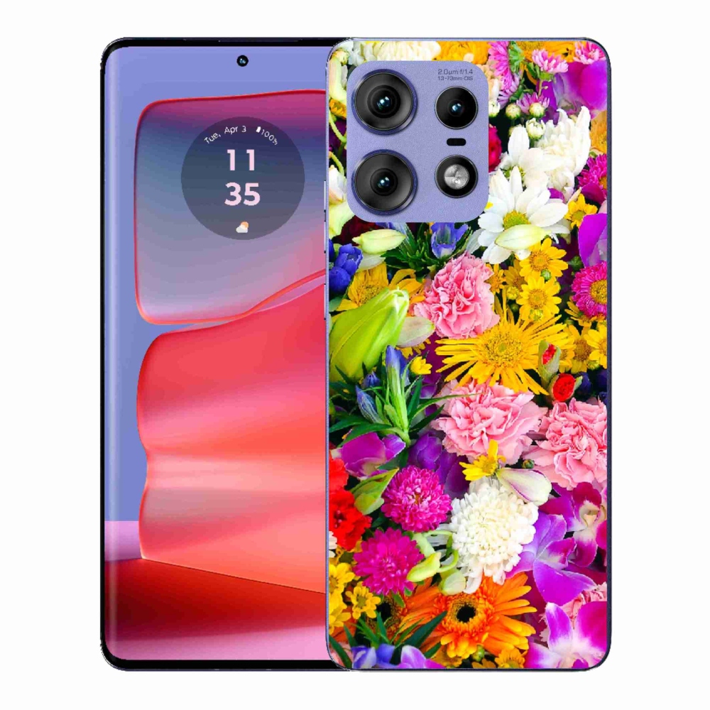 Gélový kryt mmCase na Motorola Edge 50 Pro - kvety 12