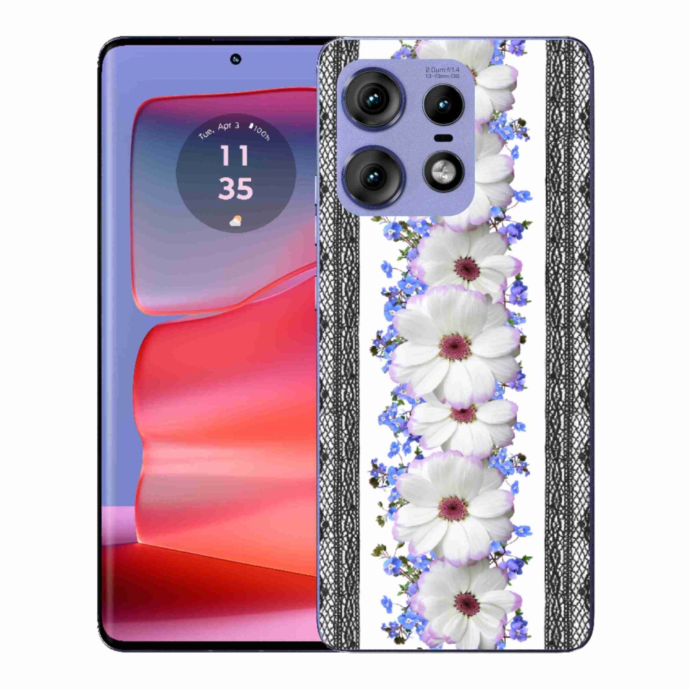 Gélový kryt mmCase na Motorola Edge 50 Pro - kvety 8