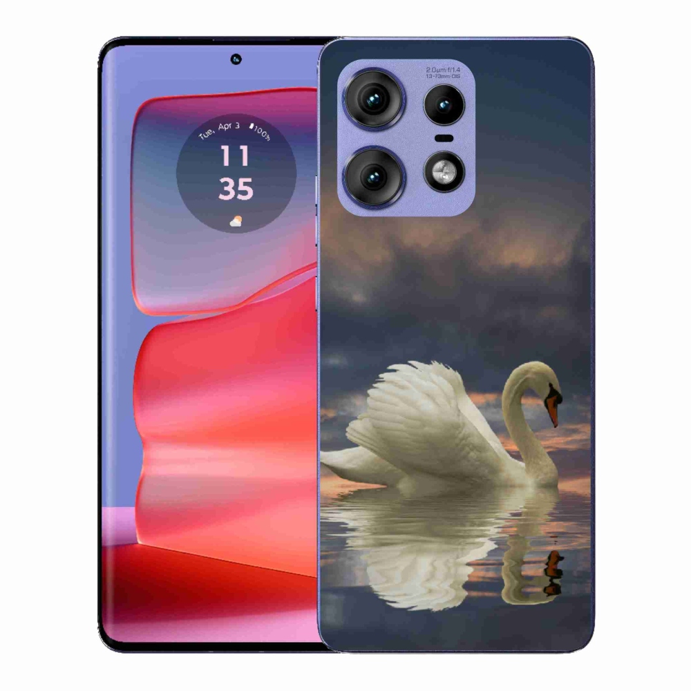 Gélový kryt mmCase na Motorola Edge 50 Pro - labuť