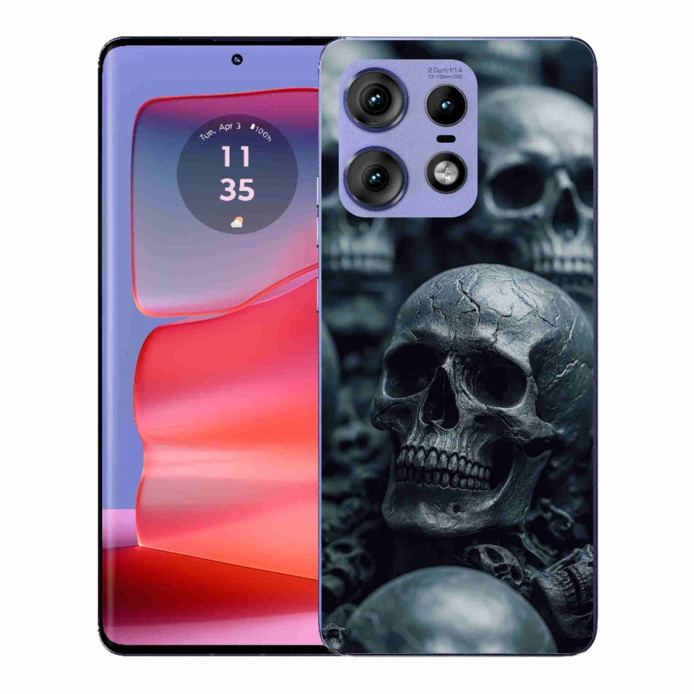 Gélový kryt mmCase na Motorola Edge 50 Pro - lebka 2