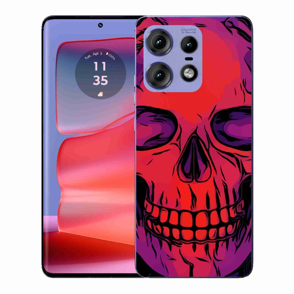 Gélový kryt mmCase na Motorola Edge 50 Pro - lebka