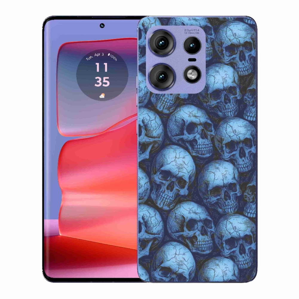 Gélový kryt mmCase na Motorola Edge 50 Pro - lebky