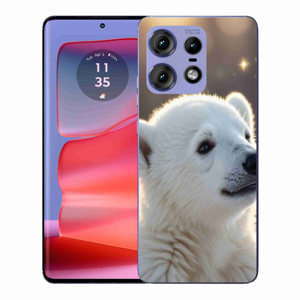 Gélový kryt mmCase na Motorola Edge 50 Pro - ľadový medveď