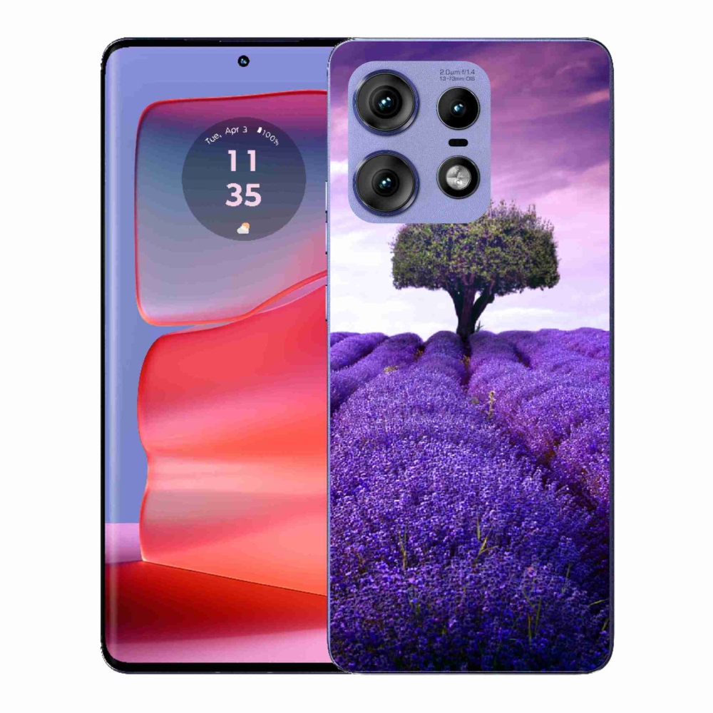 Gélový kryt mmCase na Motorola Edge 50 Pro - levanduľová lúka
