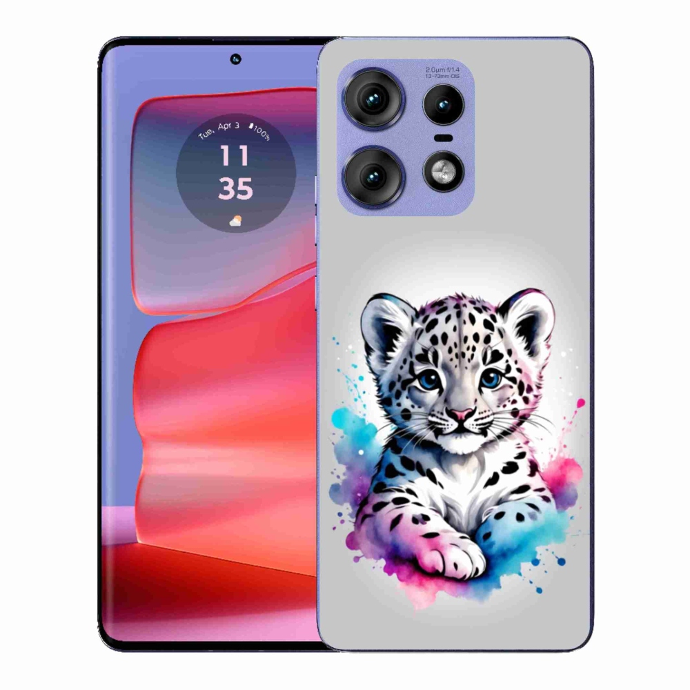Gélový kryt mmCase na Motorola Edge 50 Pro - leopardej mláďa