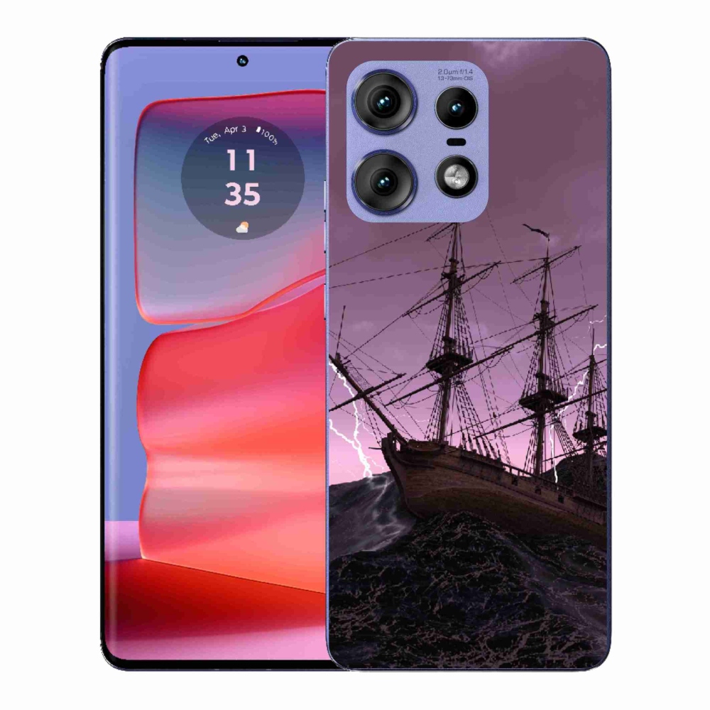 Gélový kryt mmCase na Motorola Edge 50 Pro - loď v búrke