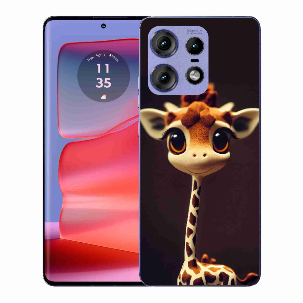 Gélový kryt mmCase na Motorola Edge 50 Pro - malá žirafa