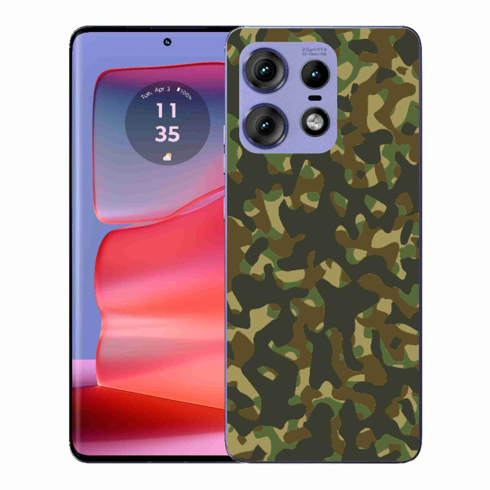 Gélový kryt mmCase na Motorola Edge 50 Pro - maskáčový vzor 1