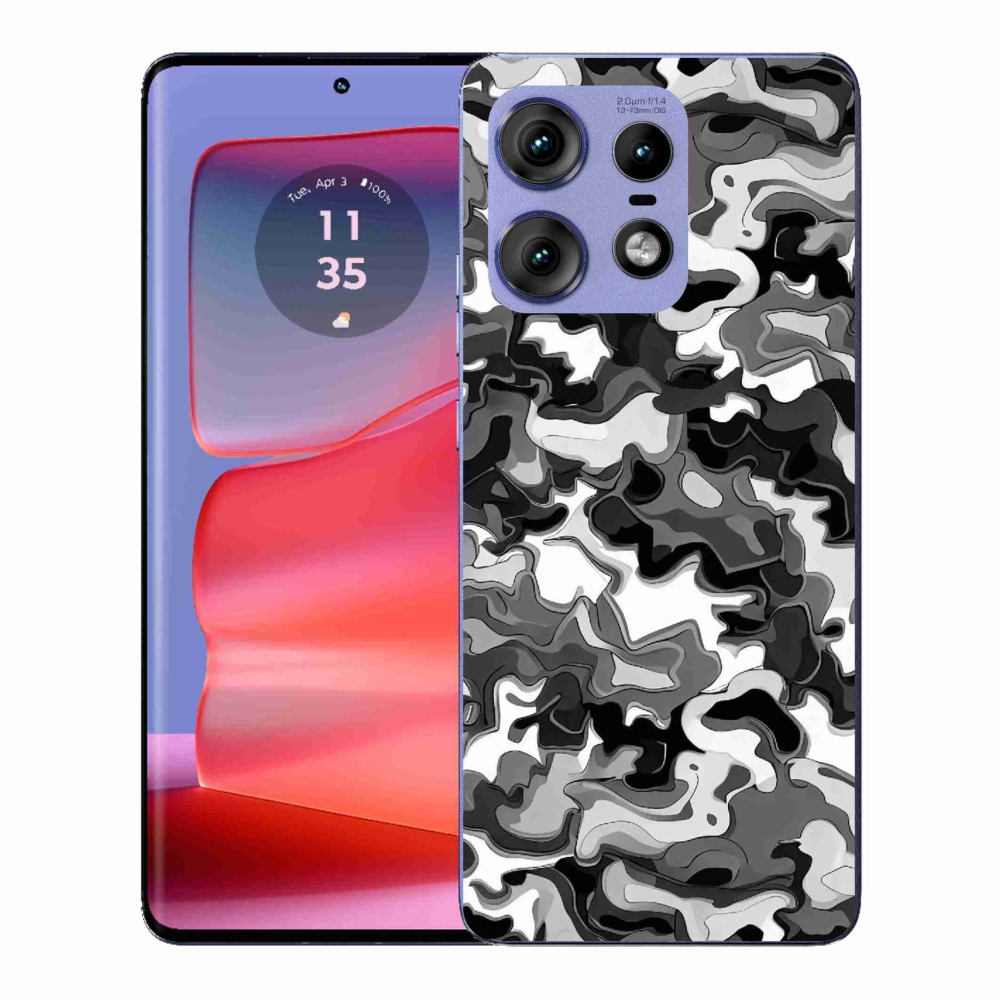 Gélový kryt mmCase na Motorola Edge 50 Pro - maskáčový vzor 3