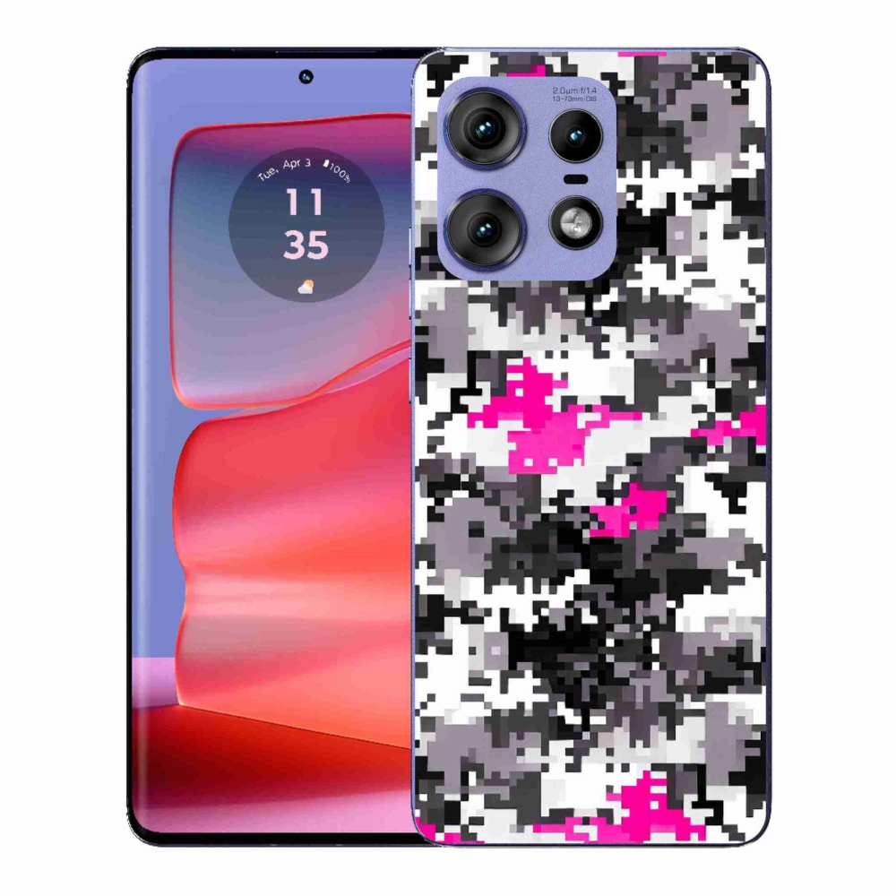 Gélový kryt mmCase na Motorola Edge 50 Pro - maskáčový vzor 4