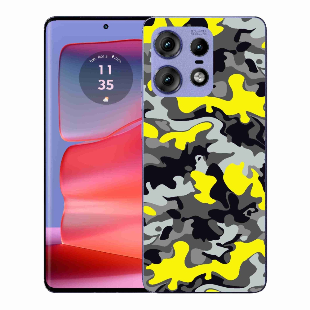 Gélový kryt mmCase na Motorola Edge 50 Pro - maskáčový vzor 6