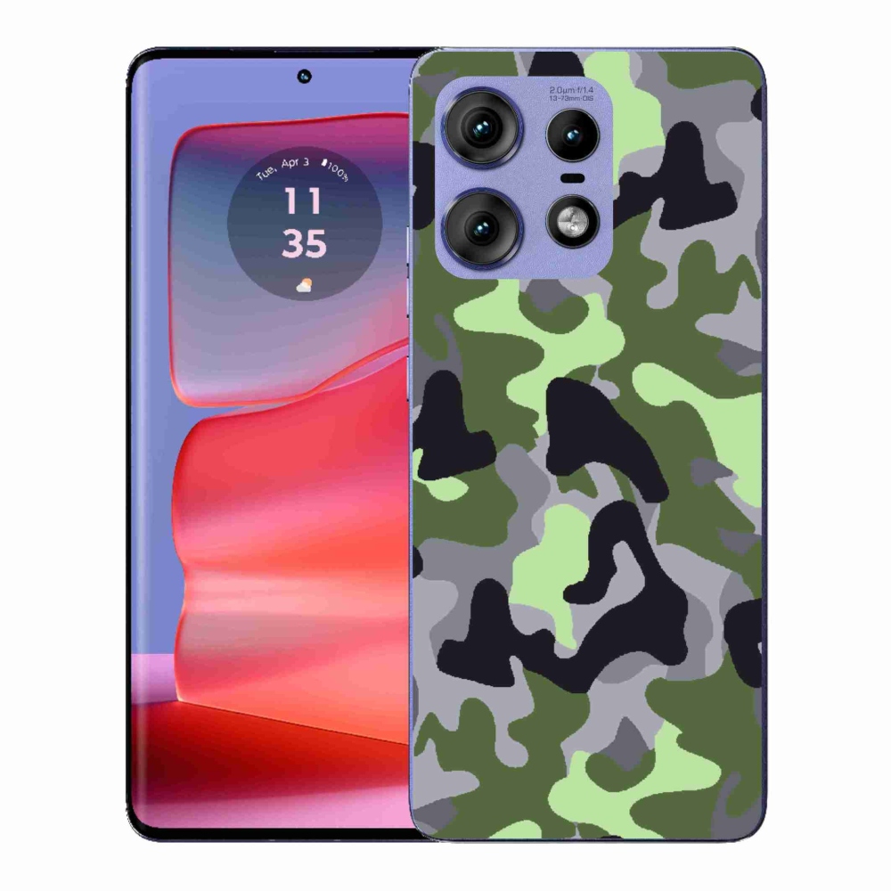 Gélový kryt mmCase na Motorola Edge 50 Pro - maskáčový vzor 7
