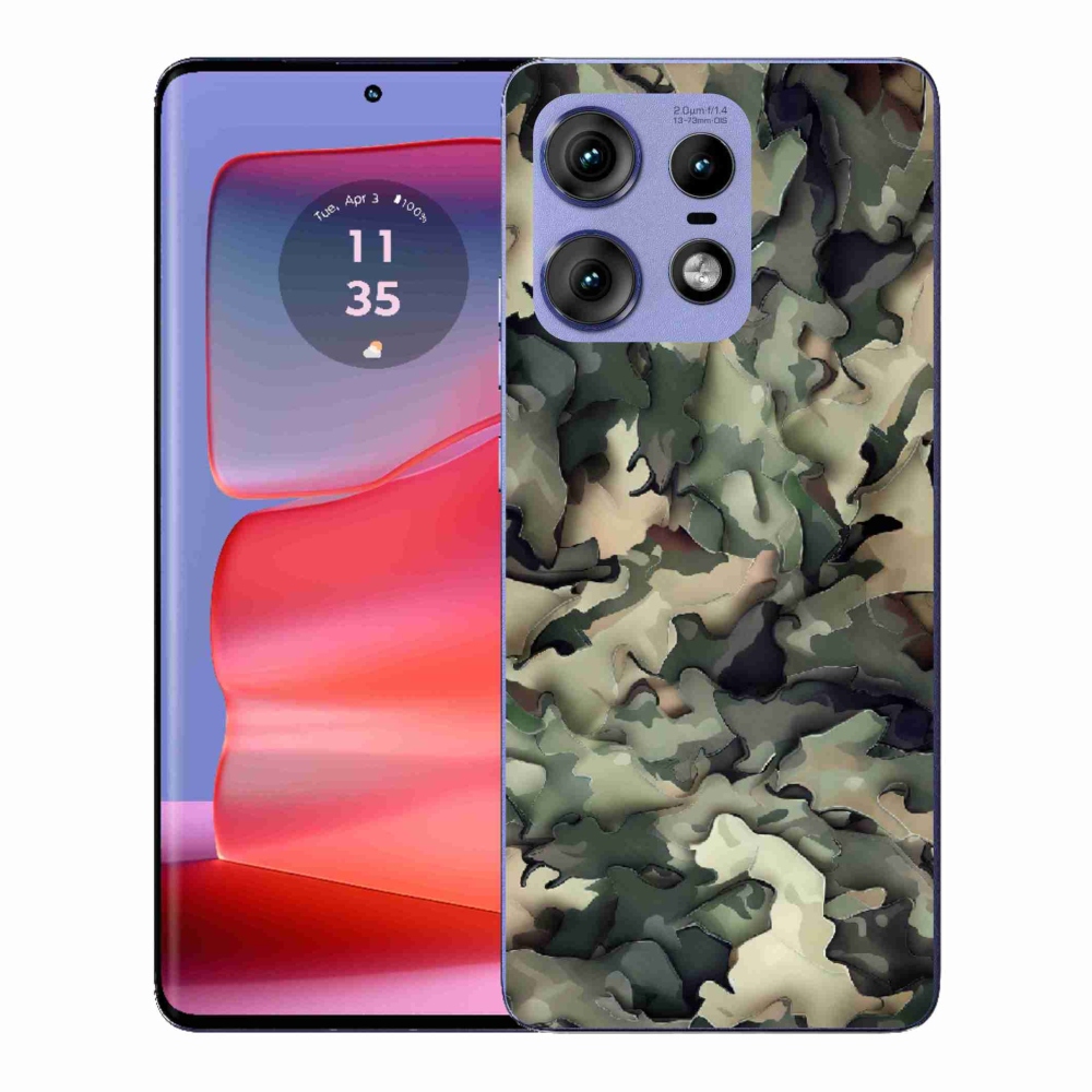 Gélový kryt mmCase na Motorola Edge 50 Pro - maskáčový vzor 9