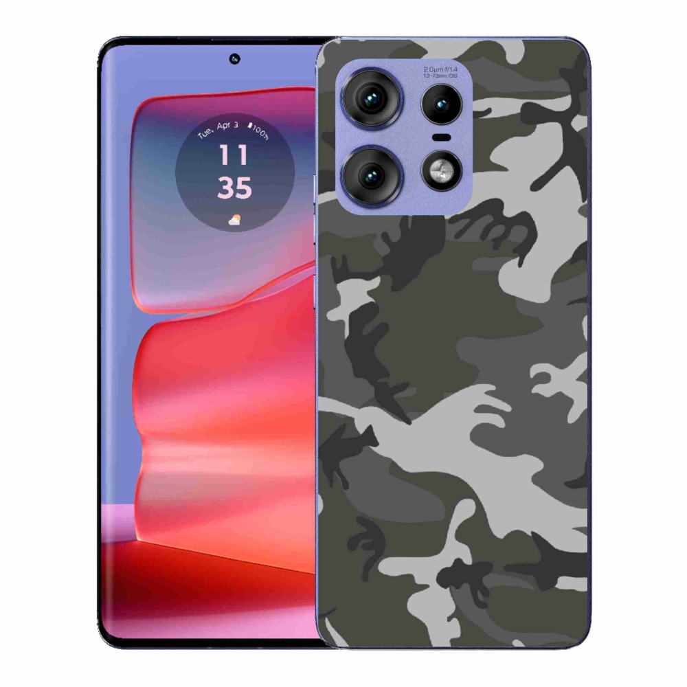 Gélový kryt mmCase na Motorola Edge 50 Pro - maskáčový vzor