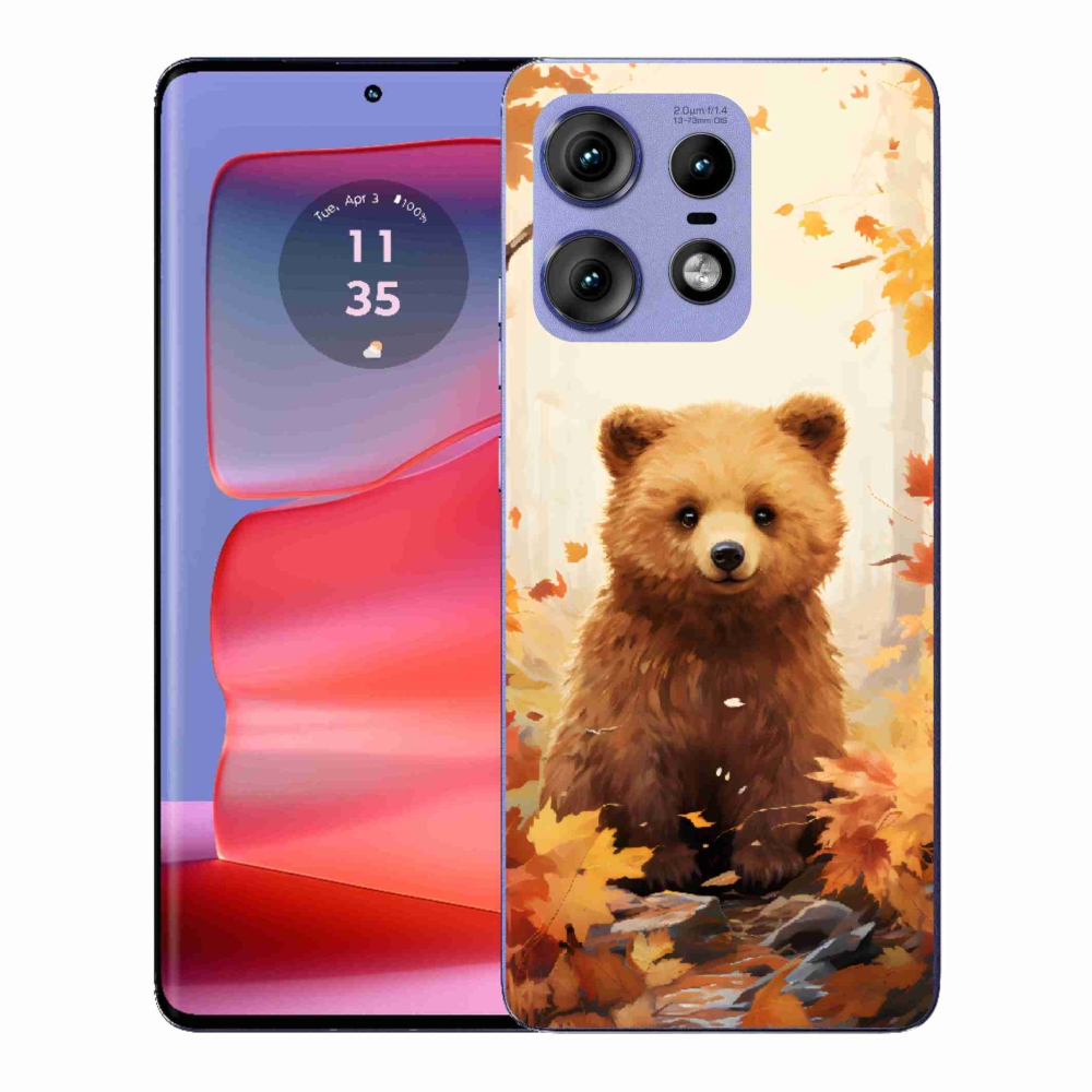 Gélový kryt mmCase na Motorola Edge 50 Pro - medveď v lese