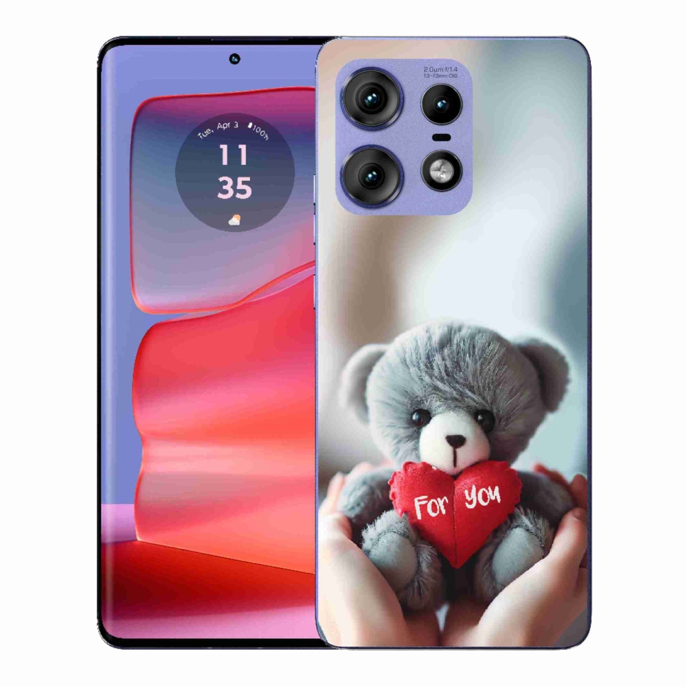 Gélový kryt mmCase na Motorola Edge 50 Pro - medvedík pre zamilovaných
