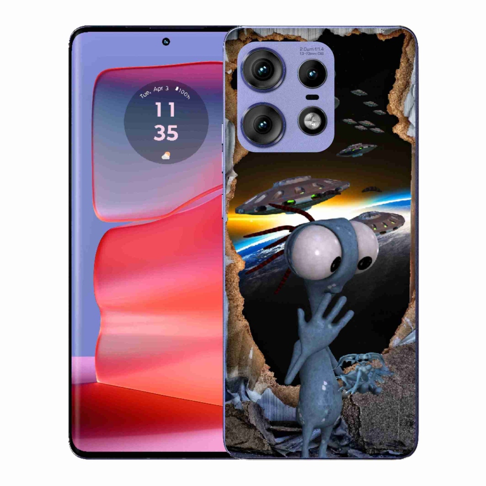 Gélový kryt mmCase na Motorola Edge 50 Pro - mimozemšťan