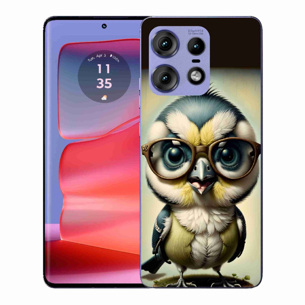 Gélový kryt mmCase na Motorola Edge 50 Pro - mláďa s okuliarmi