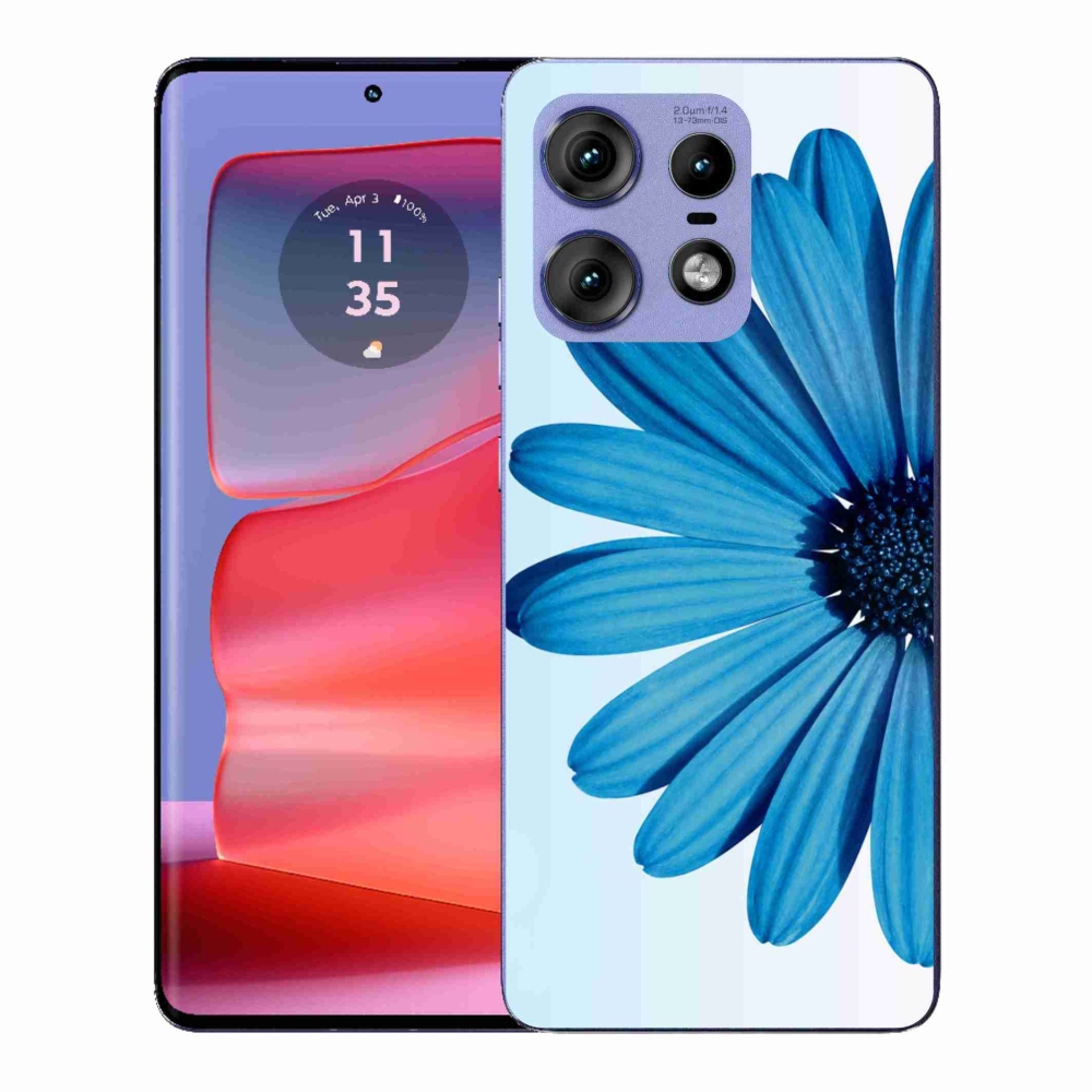 Gélový kryt mmCase na Motorola Edge 50 Pro - modrá margaréta