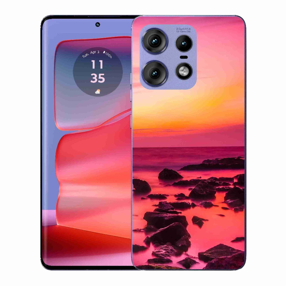 Gélový kryt mmCase na Motorola Edge 50 Pro - more a žiara