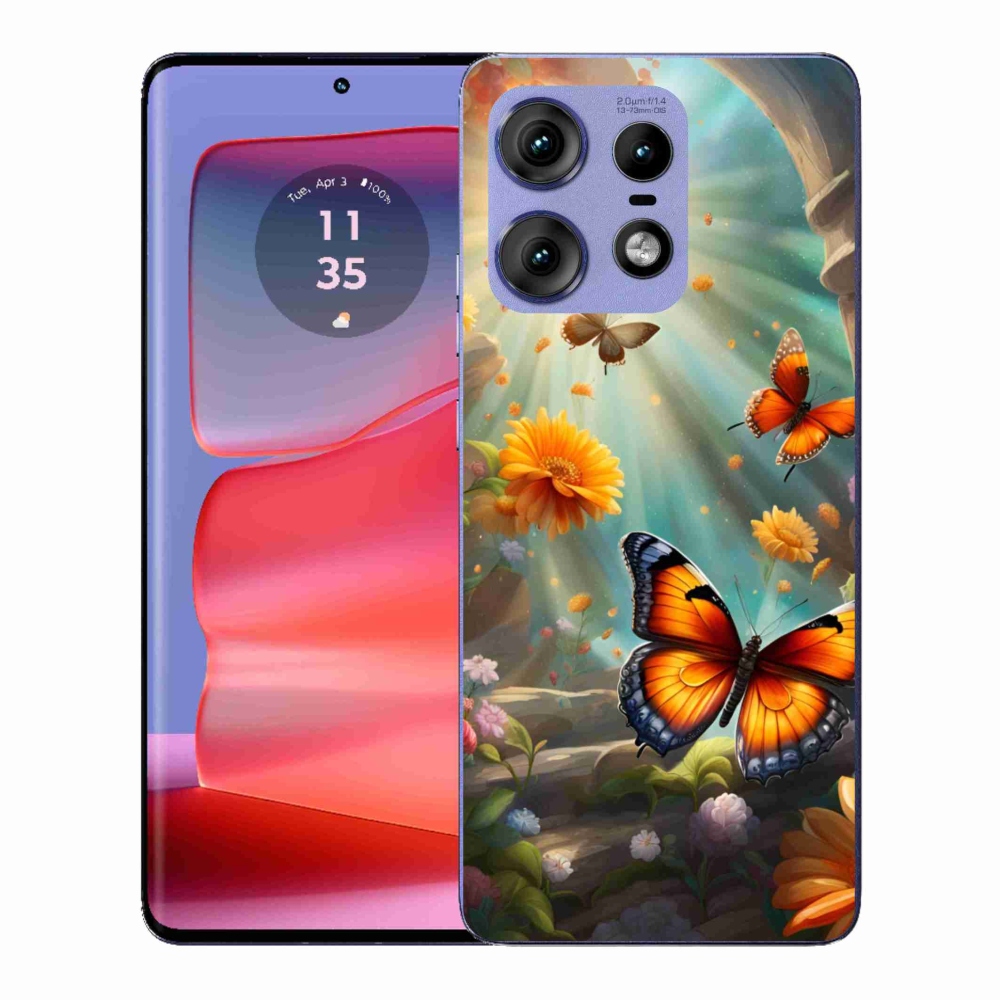 Gélový kryt mmCase na Motorola Edge 50 Pro - motýlia záhrada 2