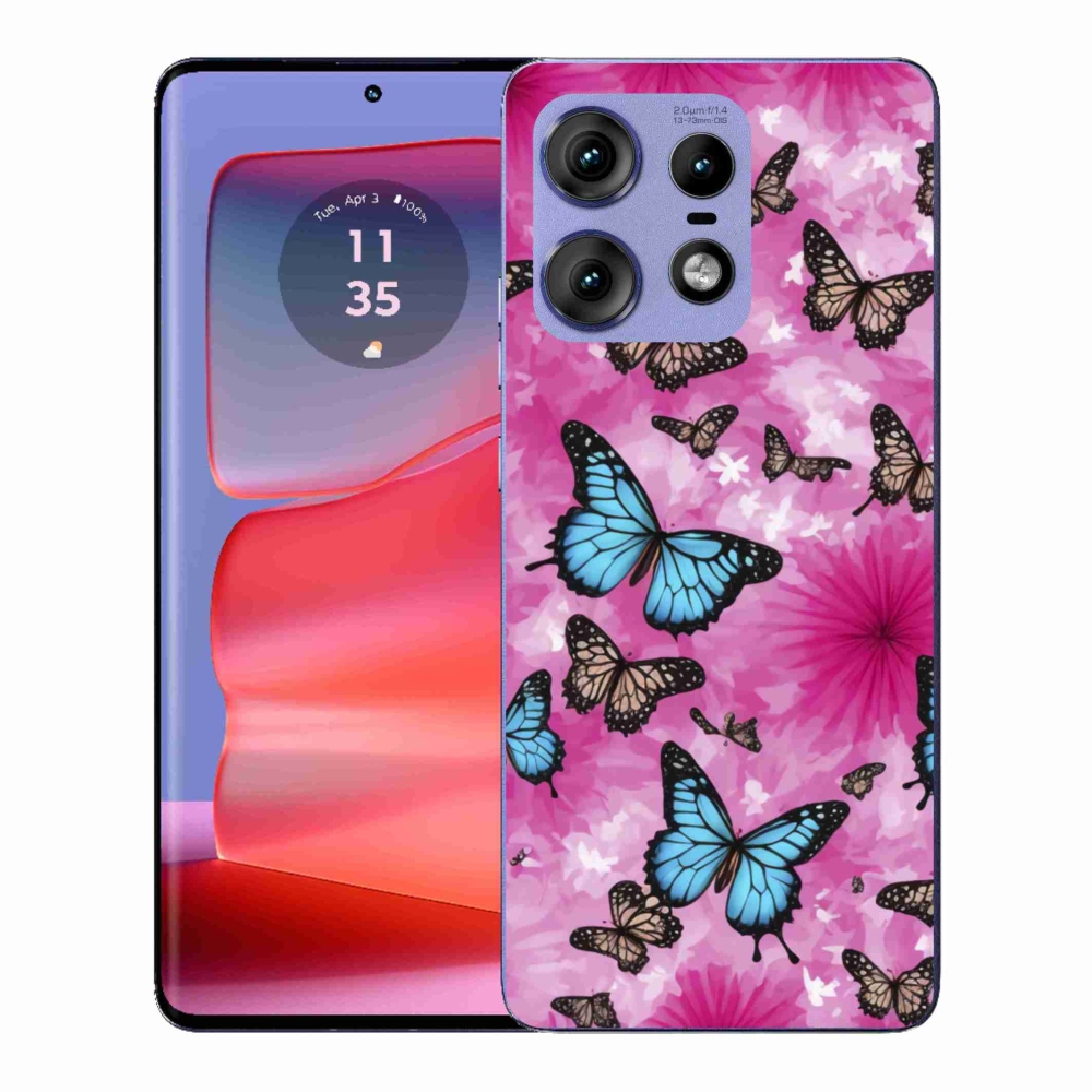 Gélový kryt mmCase na Motorola Edge 50 Pro - motýlia záhrada
