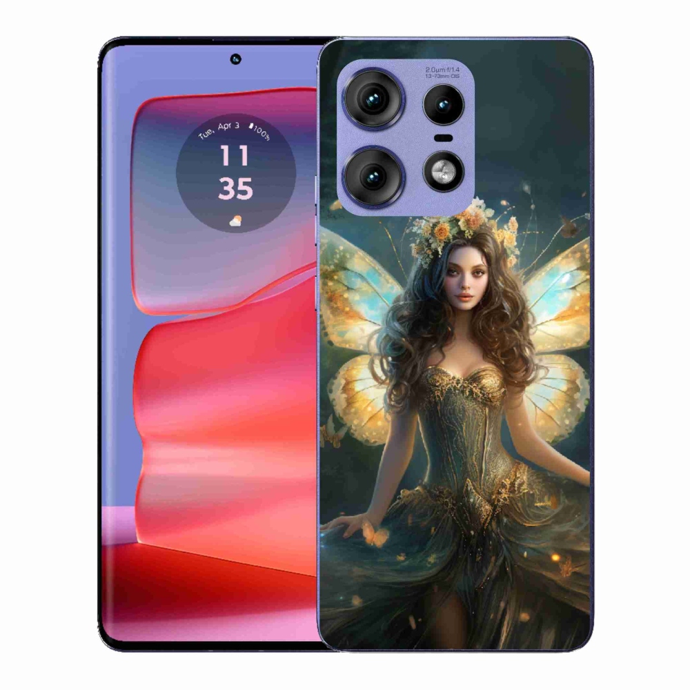 Gélový kryt mmCase na Motorola Edge 50 Pro - motýlia žena