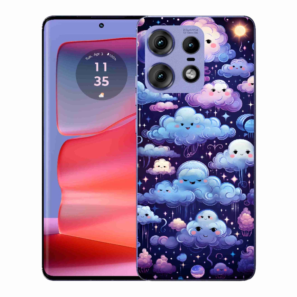 Gélový kryt mmCase na Motorola Edge 50 Pro - mráčiky