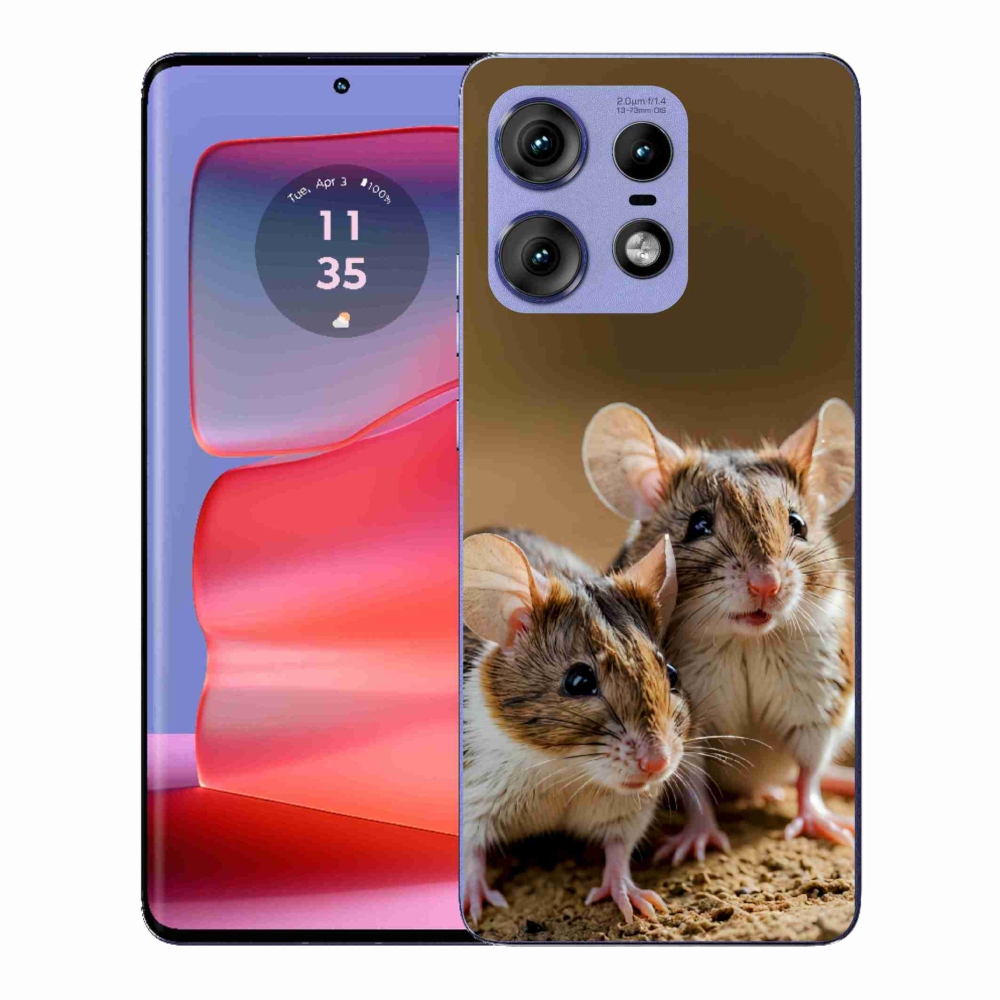 Gélový kryt mmCase na Motorola Edge 50 Pro - myší duo