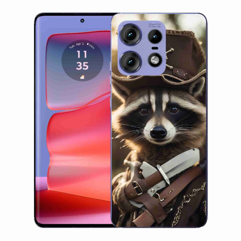 Gélový kryt mmCase na Motorola Edge 50 Pro - mýval v uniforme