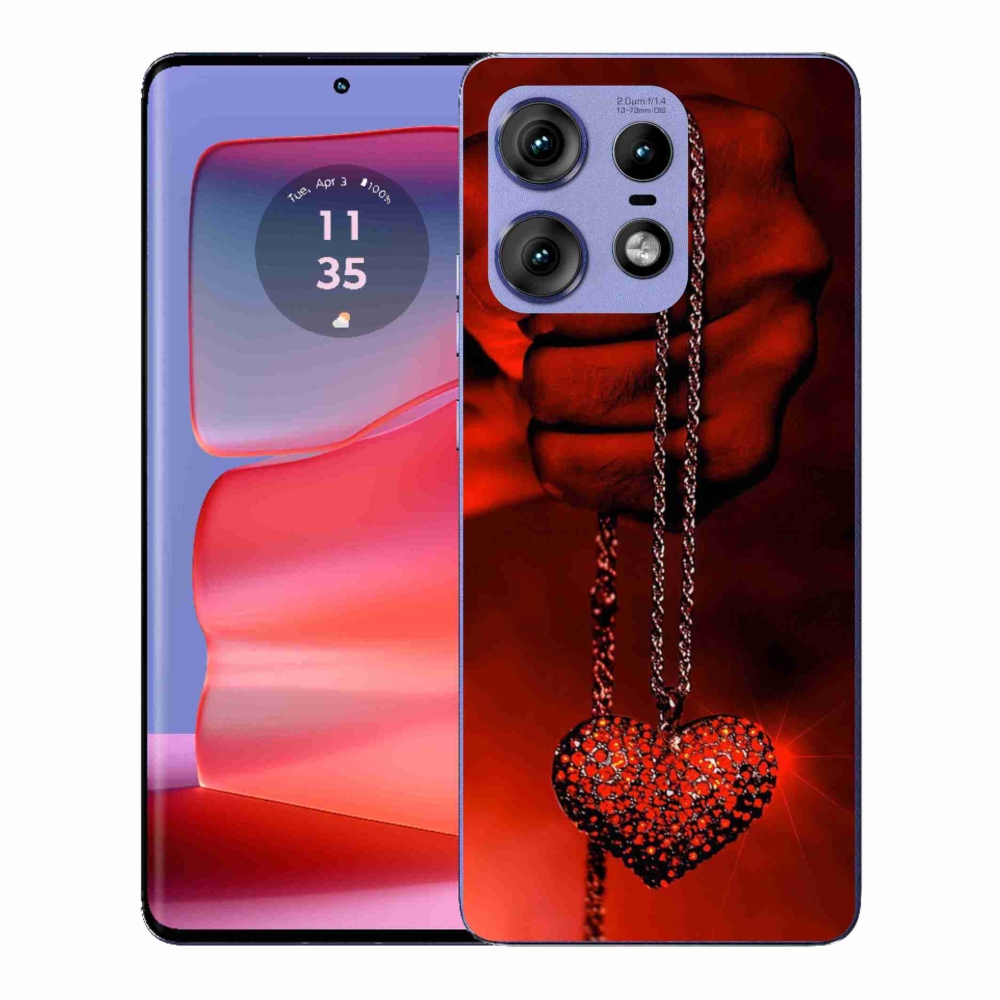 Gélový kryt mmCase na Motorola Edge 50 Pro - náhrdelník